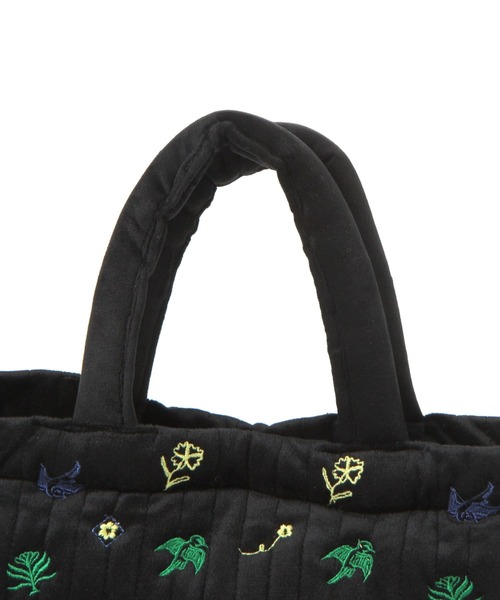 BAYFLOW（ベイフロー） トートバッグ 刺繍ベルベットトート レディース