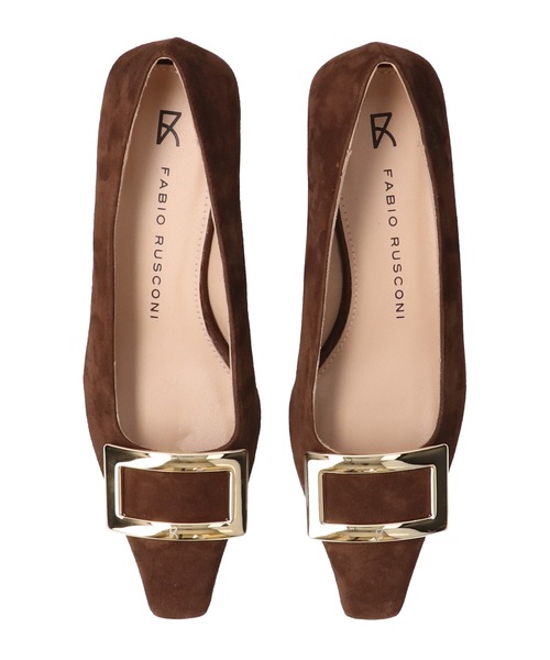 極美品 ファビオルスコーニ 定価4.2万 メタルバックル スクエアトゥ