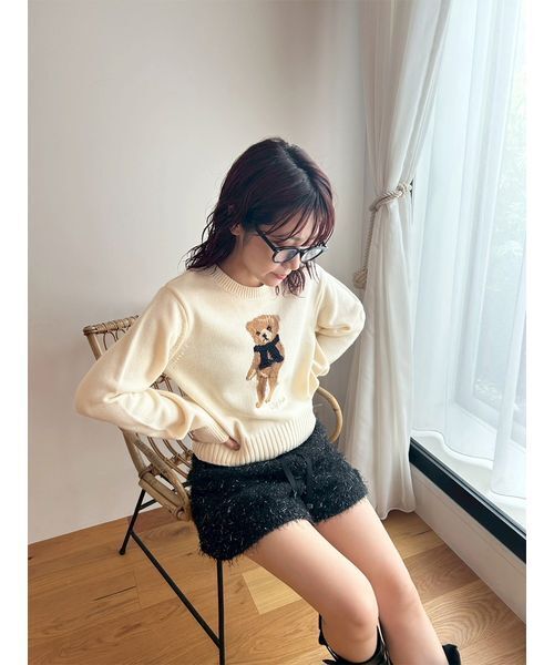 LILY BROWN Lily Bear マフラーニットプルオーバー lilybrown Lily Bearマフラーニットプルオーバー - メルカリ