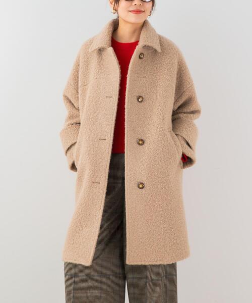 F by ROSSO 『UR TECH』ブークレステンカラーコート F by ROSSO（エフバイロッソ） ステンカラーコート コート 「UR TECH