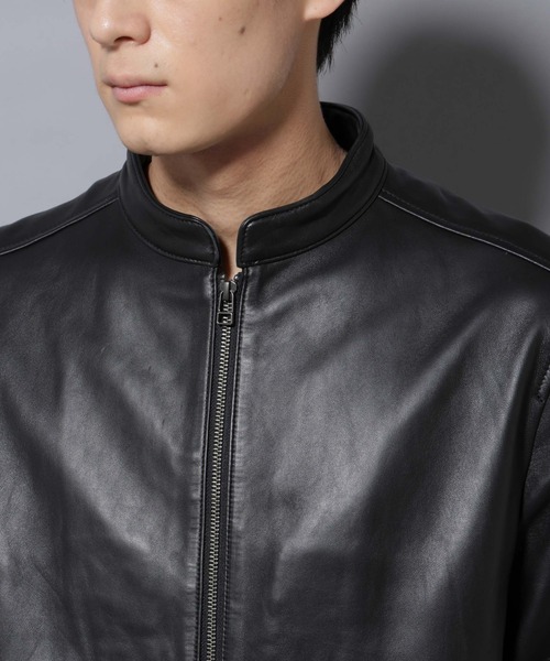 NANO universe（ナノ・ユニバース） レザーブルゾン X-LARGE ブラック