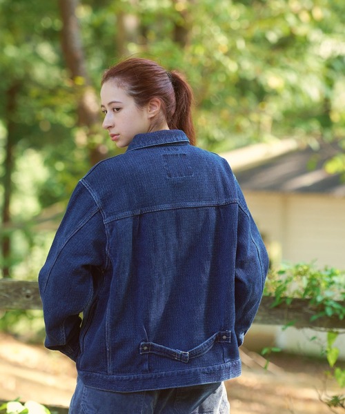 AOZORA（アオゾラ） デニムジャケット gジャン 刺し子デニム ワイド