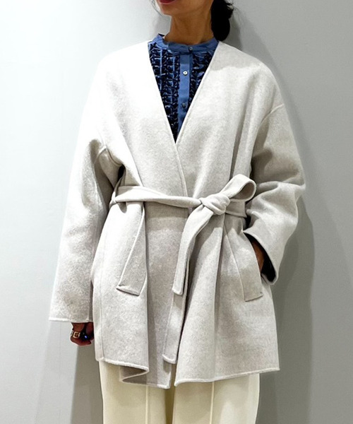 Tiara（ティアラ） コート アウター ノーカラービッグコート