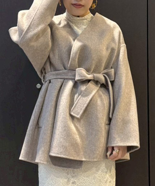 Tiara（ティアラ） コート アウター ノーカラービッグコート