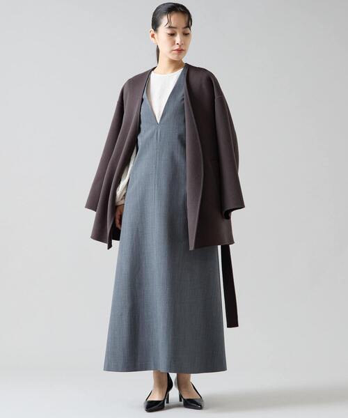 TIARA/ノーカラー ウールコート Tiara（ティアラ） コート アウター ノーカラービッグコート