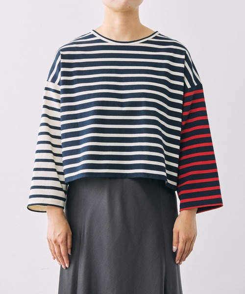 「BABYLONE」 7分袖カットソー フリー ネイビー レディース_画像6