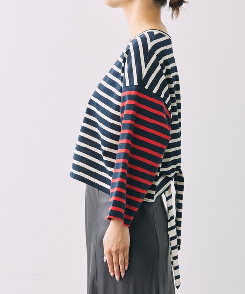 「BABYLONE」 7分袖カットソー フリー ネイビー レディース_画像7