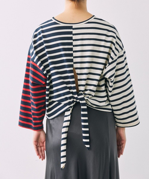 「BABYLONE」 7分袖カットソー フリー ネイビー レディース_画像8