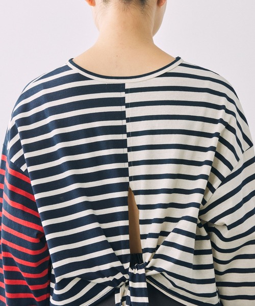 「BABYLONE」 7分袖カットソー フリー ネイビー レディース_画像9