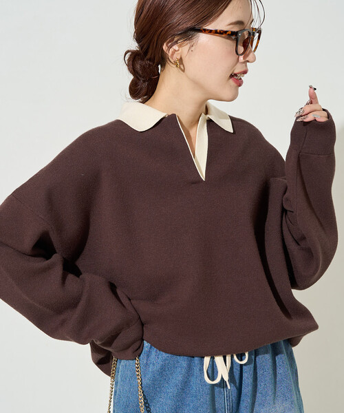 FREAK'S STORE（フリークスストア） ニット セーター 限定展開 配色 襟