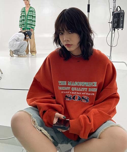 「MASONPRINCE」 スウェットカットソー M ブラック メンズ_画像4