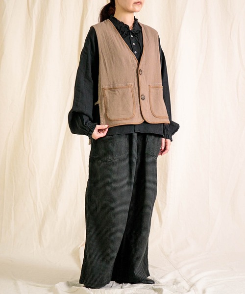 Brocante ワイドパンツ パンツ 「Brocante / ブロカント」 綿麻