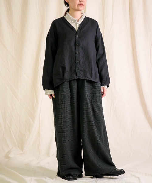 Brocante ワイドパンツ パンツ 「Brocante / ブロカント」 綿麻