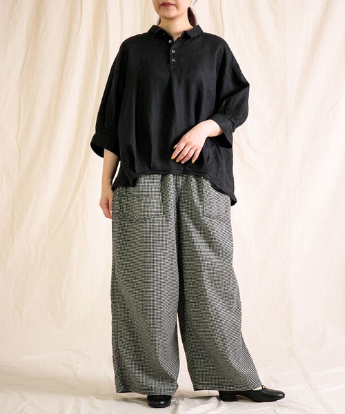 Brocante ワイドパンツ パンツ 「Brocante / ブロカント」 綿麻