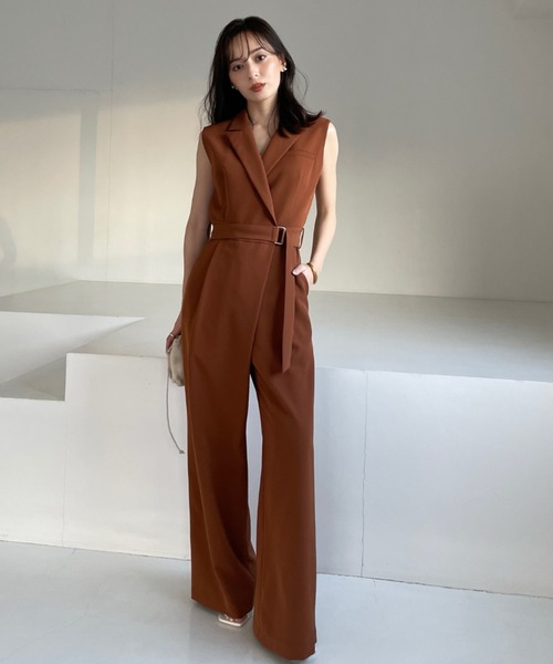 ✨極美品✨anuans　テーラーオールインワン　オーバーオール　ノースリーブ ✨極美品✨anuans テーラーオールインワン オーバーオール