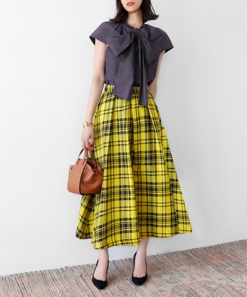 「ELFRANK」 ロングスカート FREE イエロー レディース_画像7