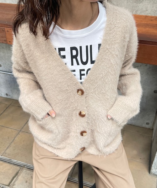 Roger&Raw（ロジャーアンドロウ） カーディガン シャギーニット