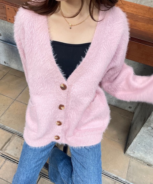 Roger&Raw（ロジャーアンドロウ） カーディガン シャギーニット