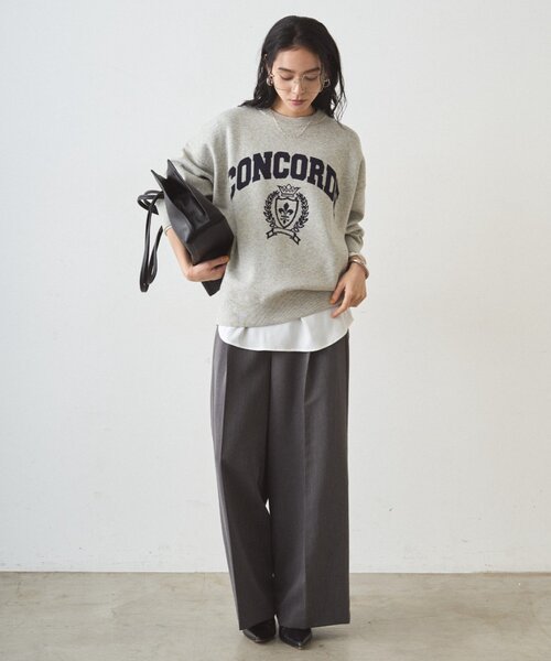 【新品タグ付】LOUNGEDRESS ブラック ジャガードロゴニット（最終価格） Loungedress（ラウンジドレス） ニット セーター ジャガードロゴニット