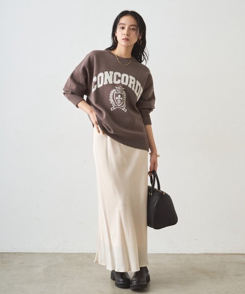 Loungedress（ラウンジドレス） ニット セーター ジャガードロゴニット