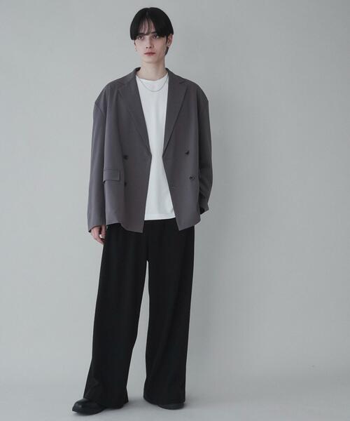 「LUCY」 テーラードジャケット MEDIUM ダークグレー メンズ_画像2
