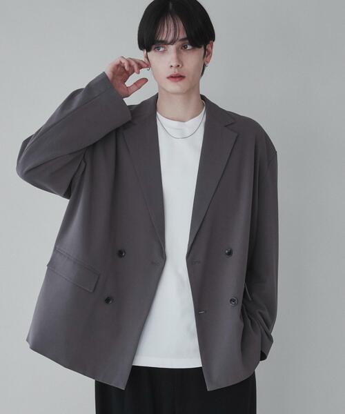 「LUCY」 テーラードジャケット MEDIUM ダークグレー メンズ_画像9