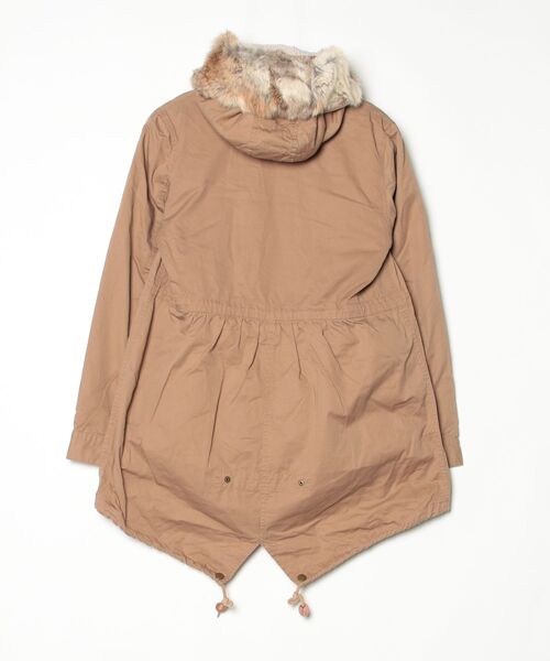 「LOWRYS FARM」 モッズコート L ベージュ レディース_画像2