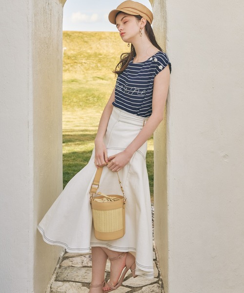 「NOELA」 スカート S ネイビー レディース_画像2