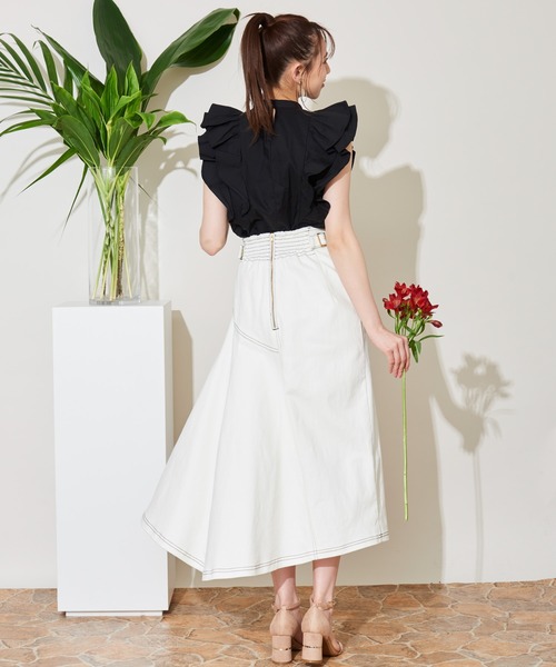 「NOELA」 スカート S ネイビー レディース_画像3