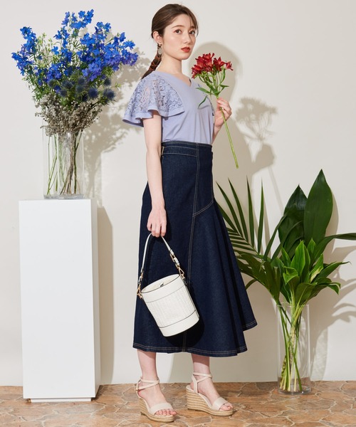 「NOELA」 スカート S ネイビー レディース_画像7