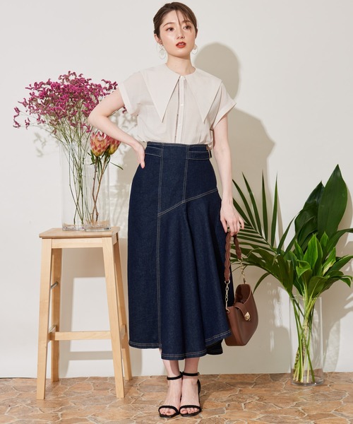 「NOELA」 スカート S ネイビー レディース_画像8