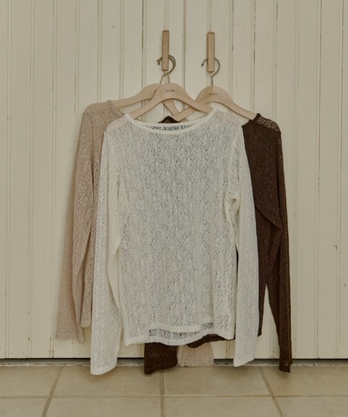 OLUN tシャツ nuance sheer tops/ニュアンスシアートップス レディース