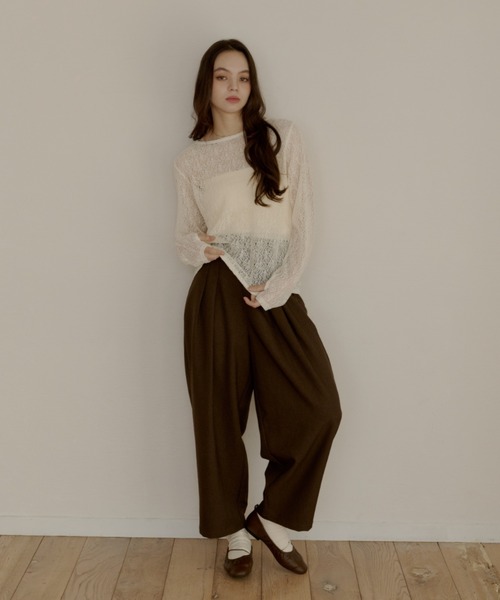 さ*ば様 olun nuance sheer tops ニュアンスシアートップス OLUN tシャツ nuance sheer tops/ニュアンスシアートップス レディース
