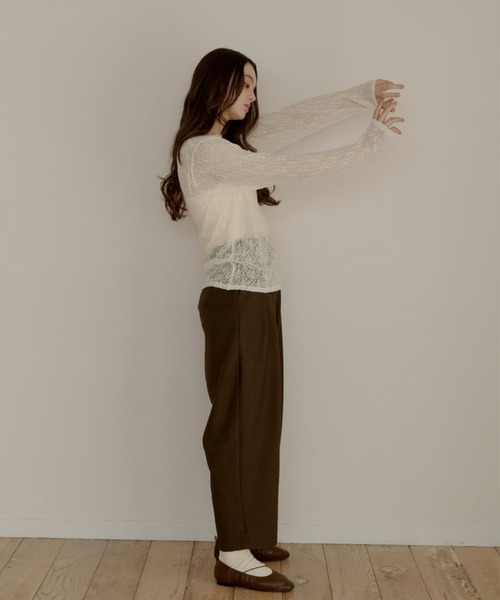 OLUN tシャツ nuance sheer tops/ニュアンスシアートップス レディース