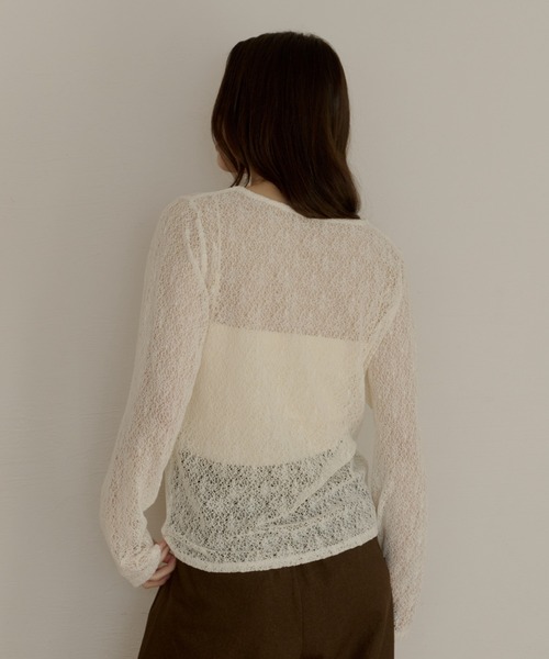 OLUN tシャツ nuance sheer tops/ニュアンスシアートップス レディース