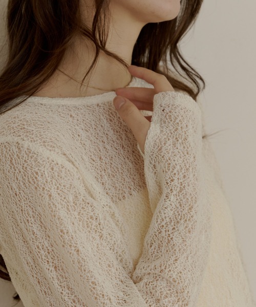 OLUN tシャツ nuance sheer tops/ニュアンスシアートップス レディース