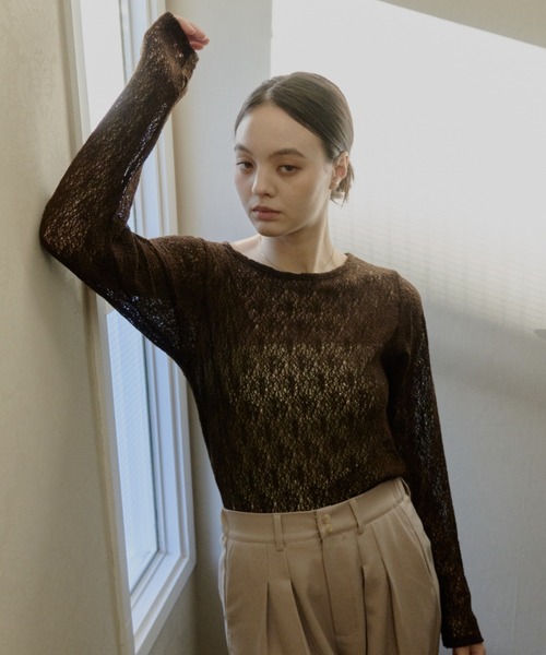 さ*ば様 olun nuance sheer tops ニュアンスシアートップス OLUN tシャツ nuance sheer tops/ニュアンスシアートップス レディース