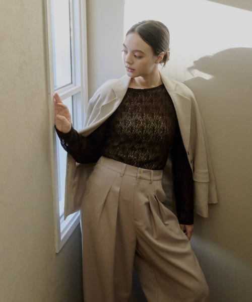 olun nuance sheer tops ニュアンスシアートップス OLUN tシャツ nuance sheer tops/ニュアンスシアートップス レディース