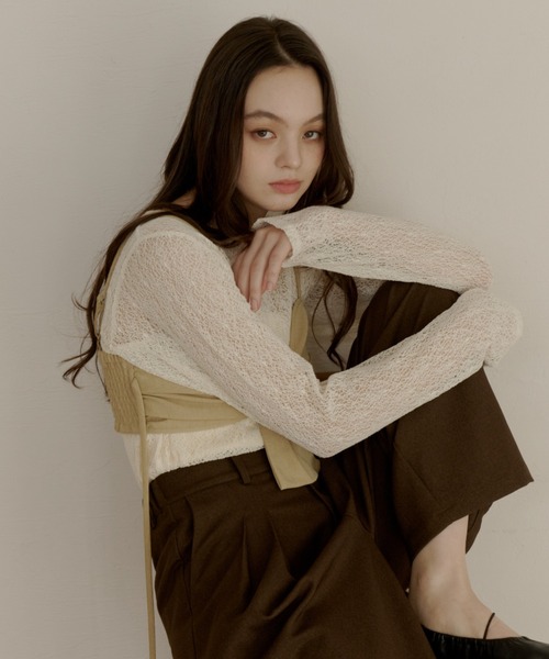 さ*ば様 olun nuance sheer tops ニュアンスシアートップス OLUN tシャツ nuance sheer tops/ニュアンスシアートップス レディース