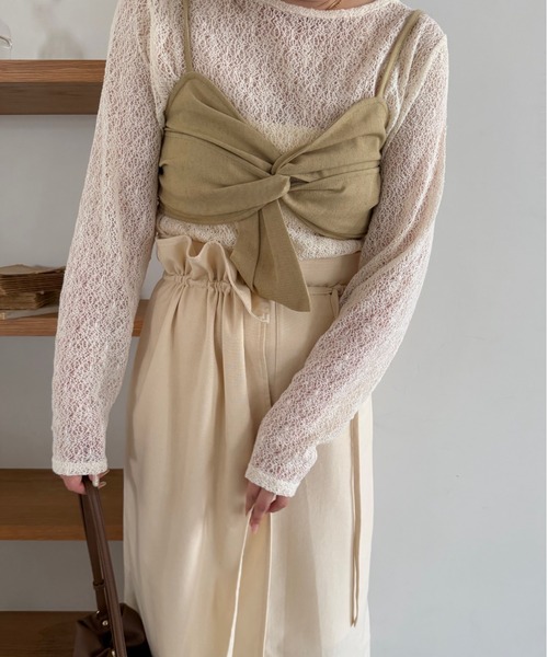 さ*ば様 olun nuance sheer tops ニュアンスシアートップス OLUN tシャツ nuance sheer tops/ニュアンスシアートップス レディース