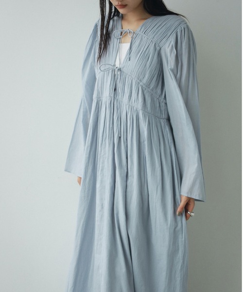 「anuke」 長袖ワンピース 38inch ブラック レディース_画像7