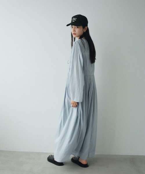 「anuke」 長袖ワンピース 38inch ブラック レディース_画像9