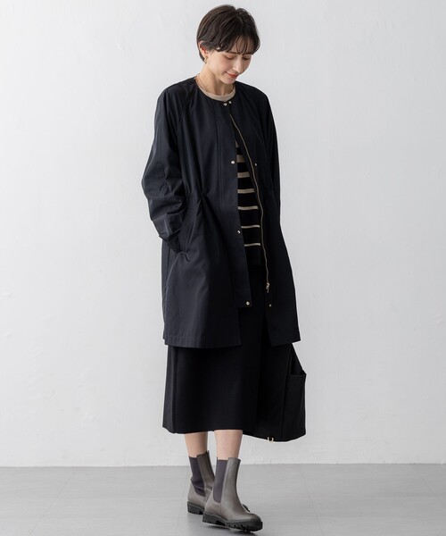23区（ニジュウサンク） ノーカラーコート 44 ブラック レディース