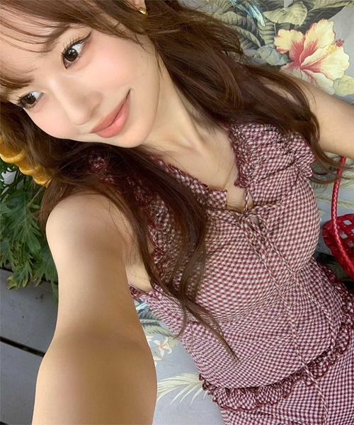 【Burberry】チェック柄フリルタンクトップ M BURBERRY ノバチェック フリル タンクトップ 38 ライトブルー - メルカリ