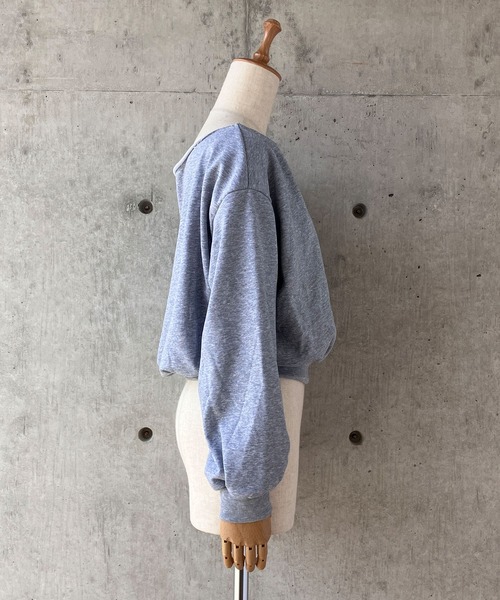 「meJane」 スウェットカットソー FREE 霜降りグレー レディース_画像8