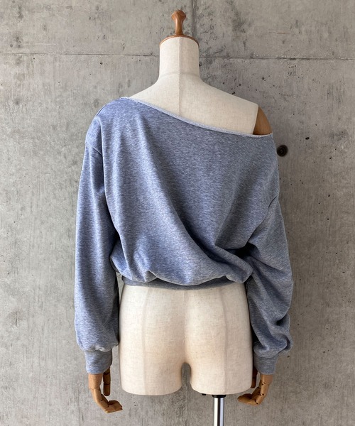 「meJane」 スウェットカットソー FREE 霜降りグレー レディース_画像9