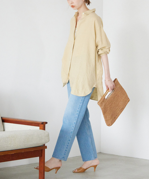 「SLOBE IENA」 長袖シャツ FREE ベージュ レディースの画像6