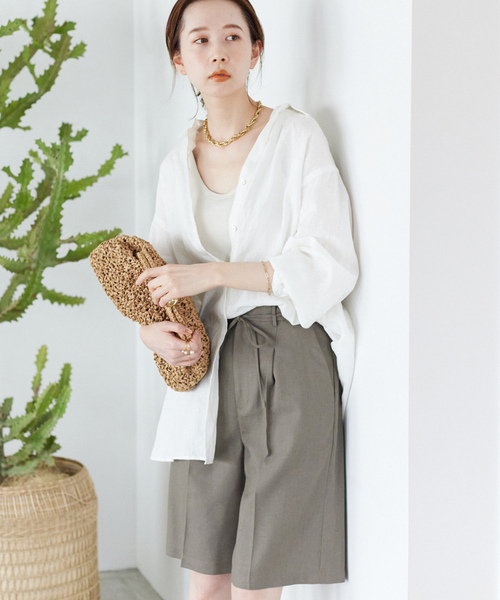 「SLOBE IENA」 長袖シャツ FREE ベージュ レディースの画像8