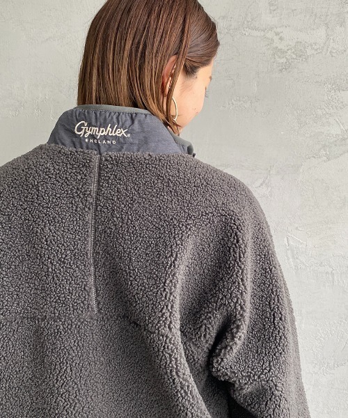 「GYMPHLEX」 ブルゾン L チャコール レディース_画像3