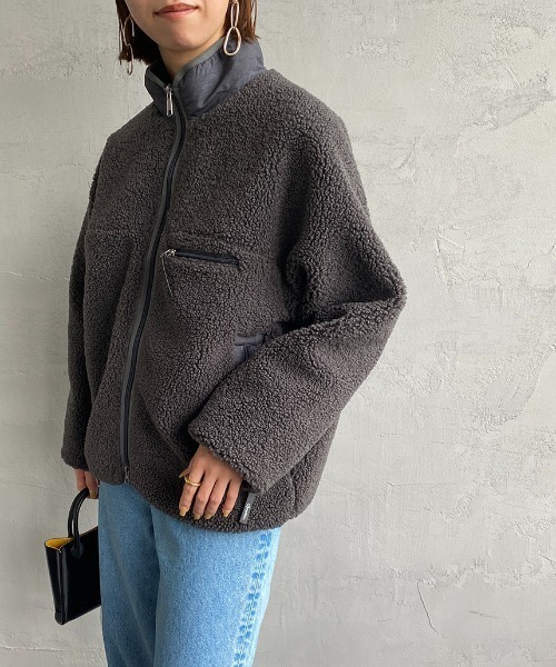 「GYMPHLEX」 ブルゾン L チャコール レディース_画像8